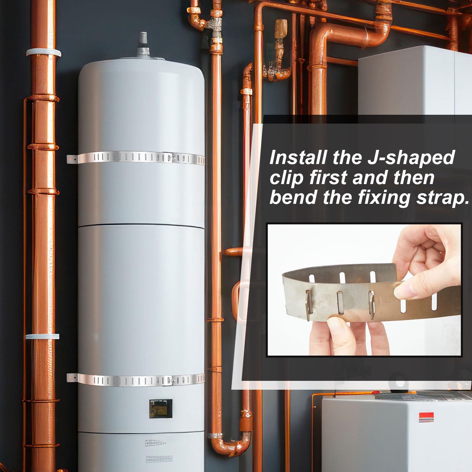 The Plumber's Choice 80 Gal. Seismic Water Heater Restraining Strap In - View #10