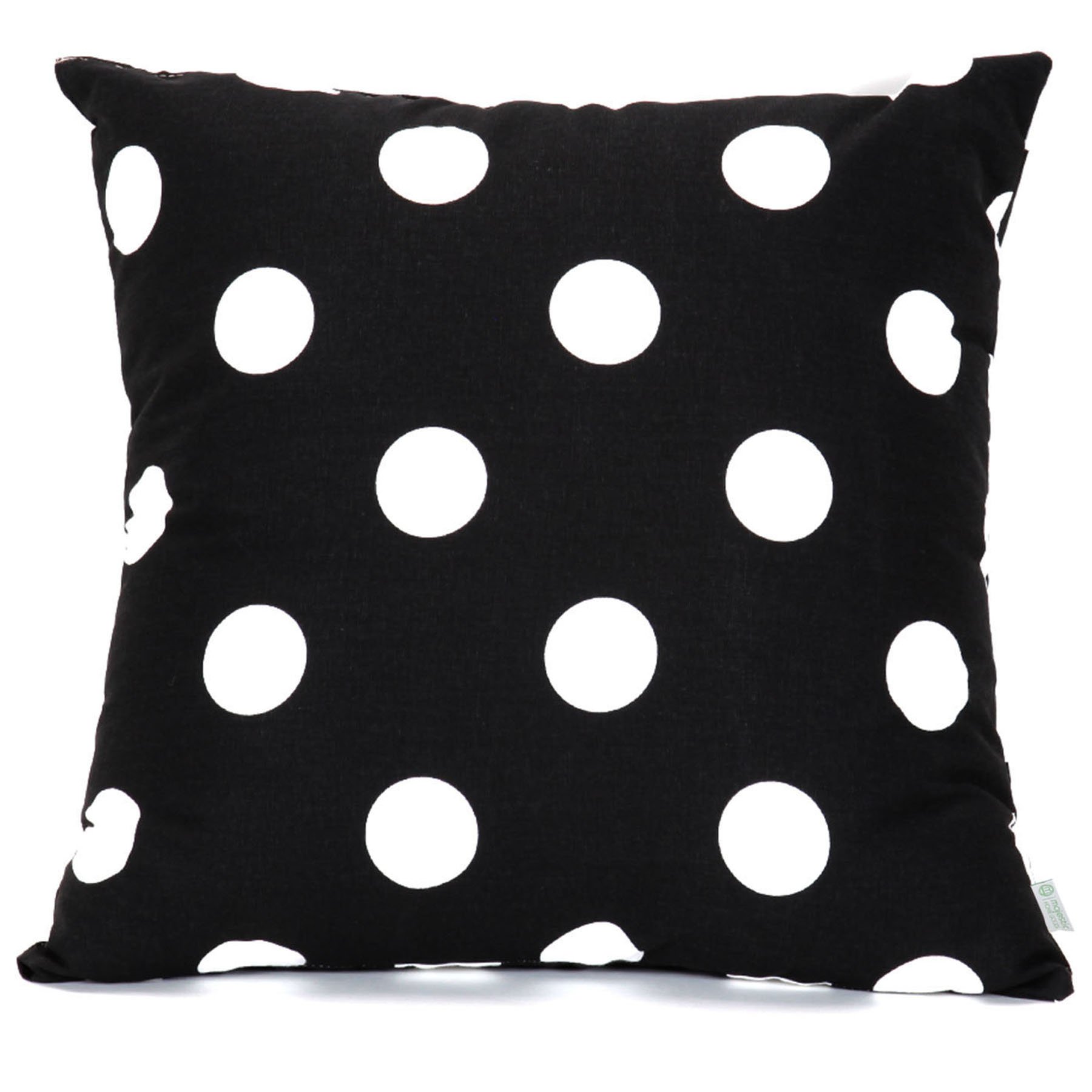 Majestic HomeGoods Large Polka Dot Pillow, X-Large, Black