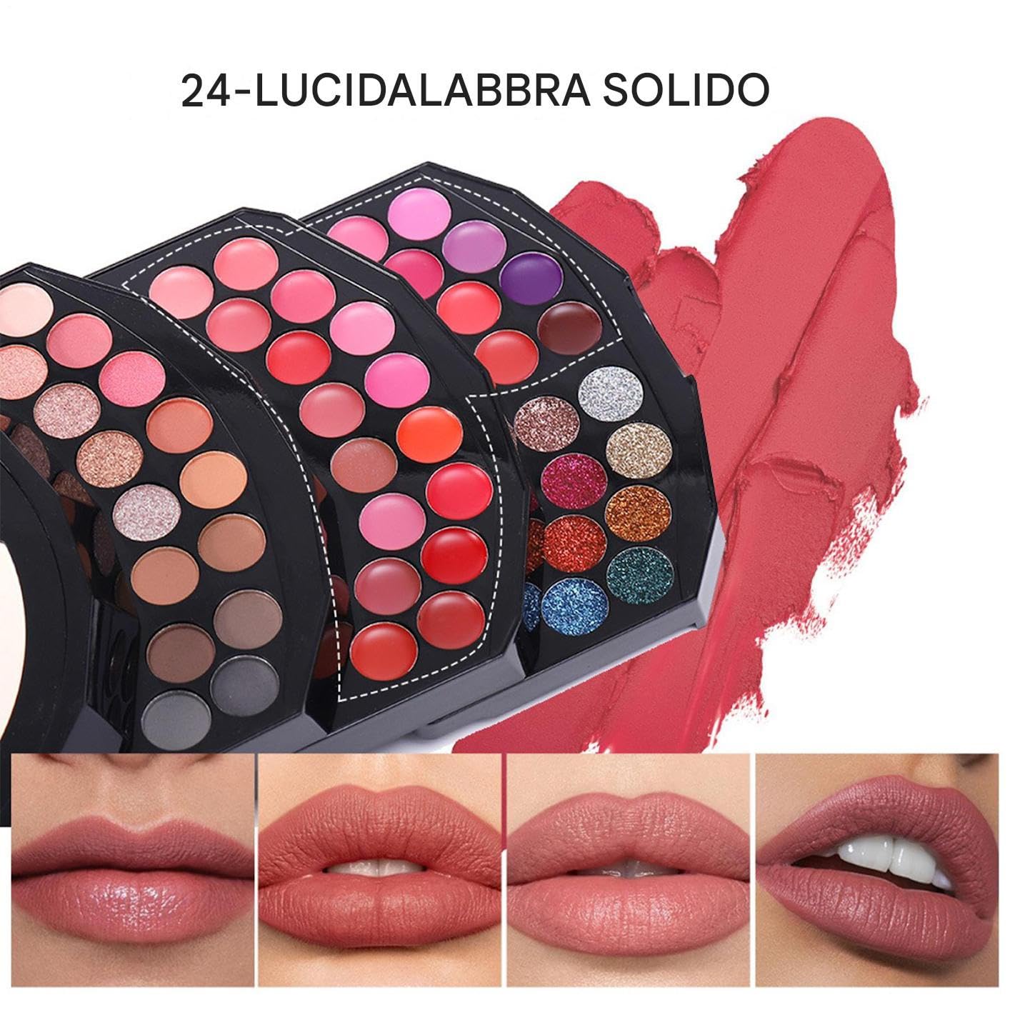 Kit de maquillage pour débutants – Lot de 110 couleurs pour adolescents et adultes | Palette de fards à paupières professionnels, rouge à lèvres, paillettes, eye-liner, correcteur,