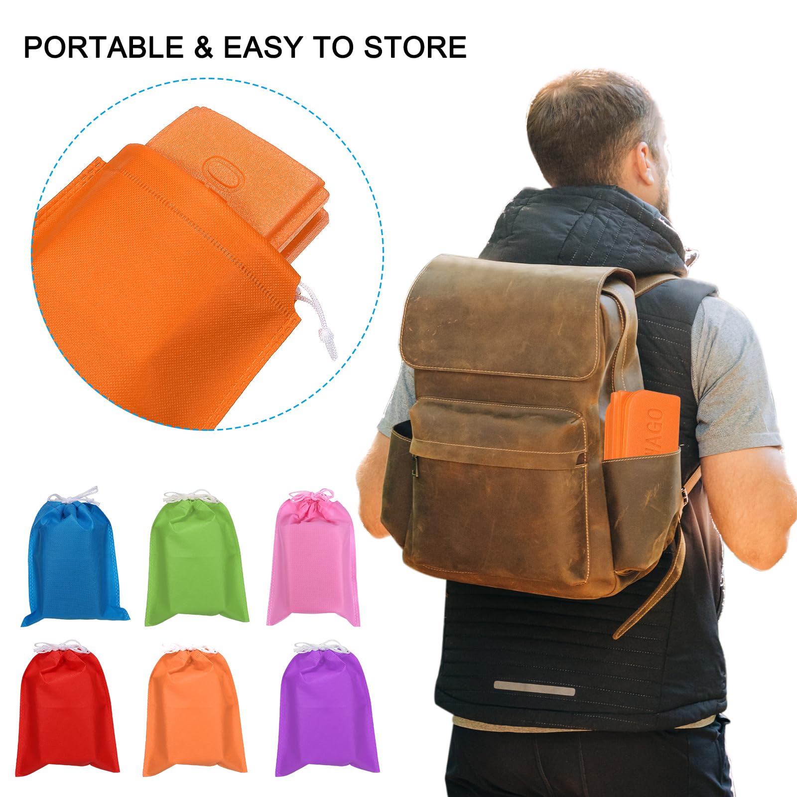 PATIKIL Faltbares Kissen Sitz Camping Sitzunterlage Klein Wasserdicht XPE Schaum Outdoor Sitzmatten für Picknick Wandern Stadion Reisen