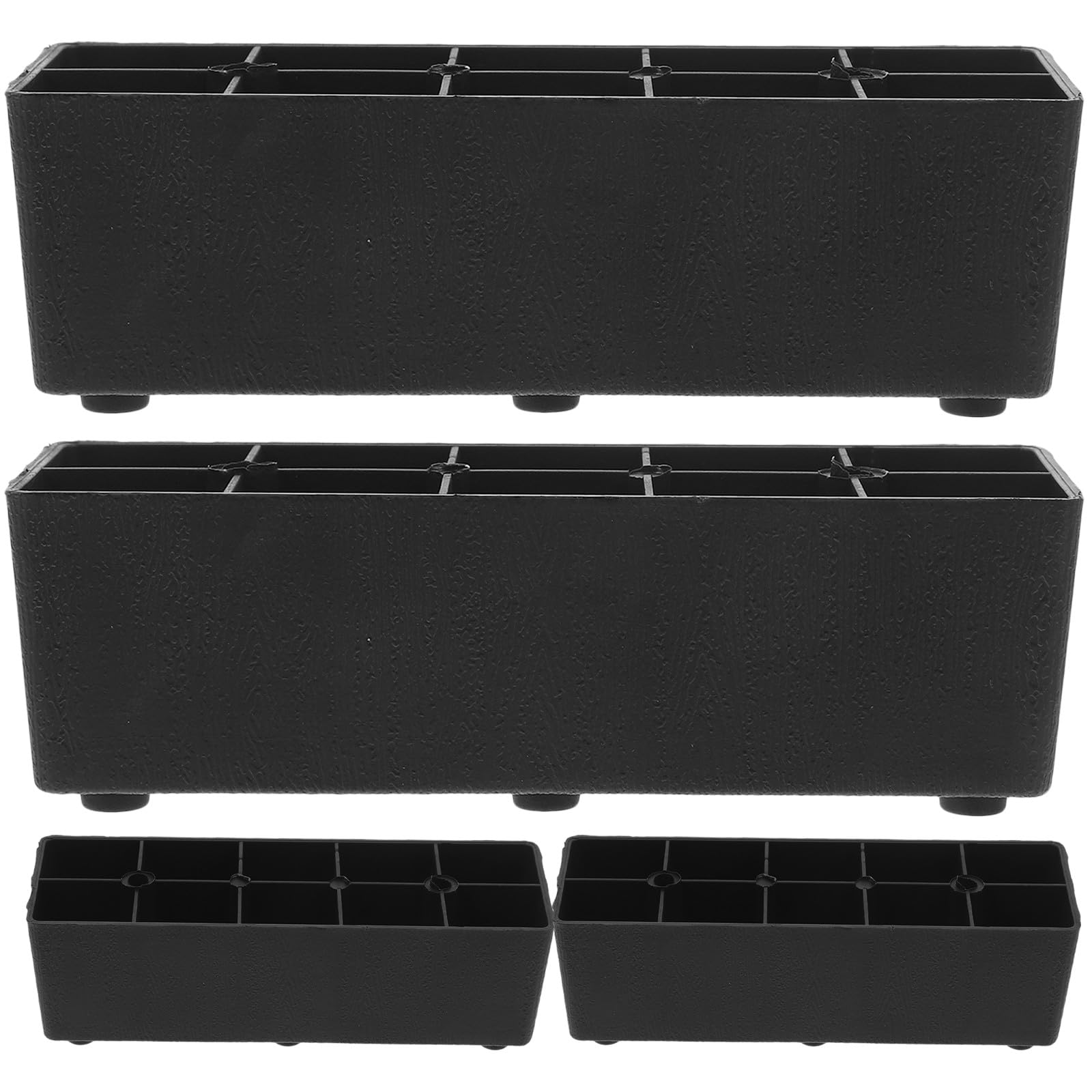 Elevadores de plástico negro NUOBESTY para ganar espacio bajo el sofá o la cama