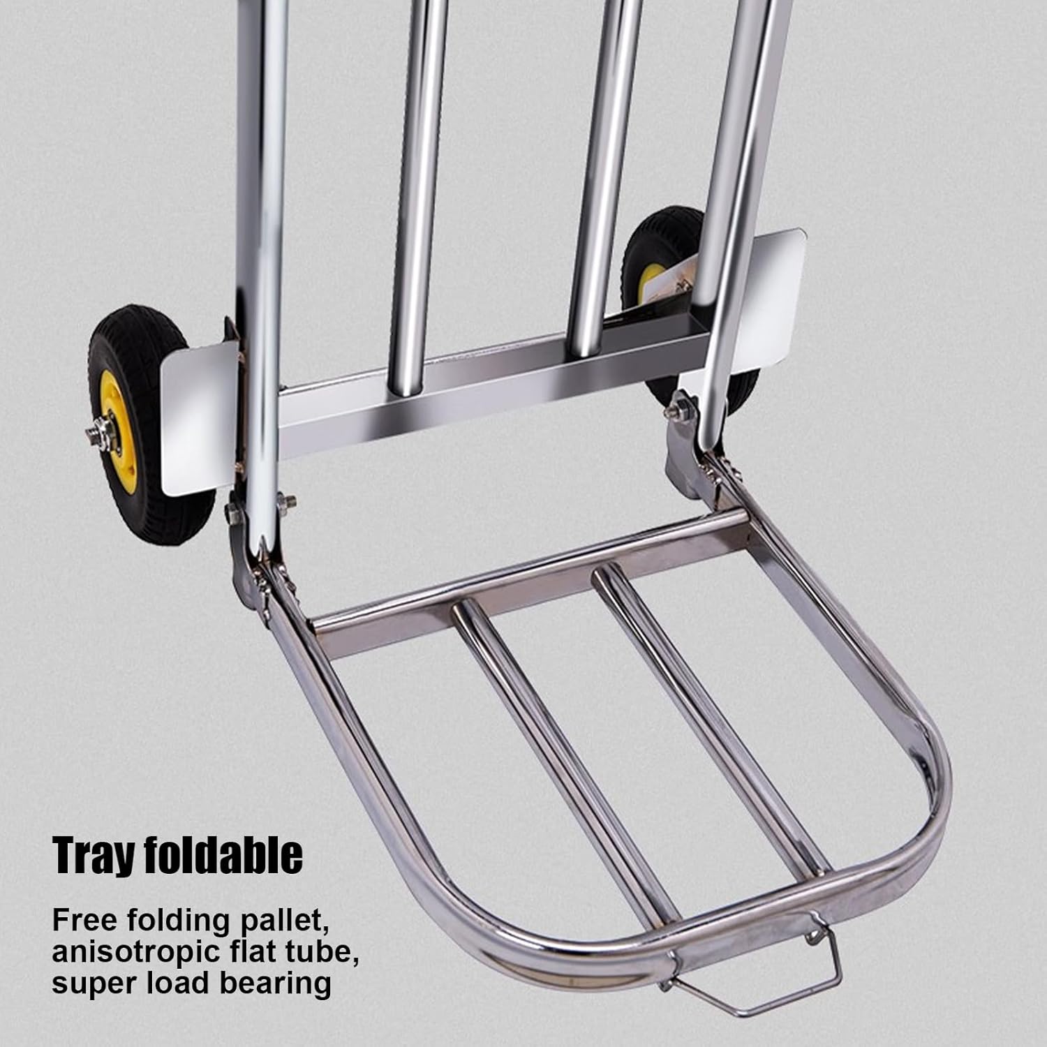 Heavy Duty Folding Hand Truck Luggage Cart & Sack Barrow - Versatile Shopping Trolley Portable Household Porter & Camping Equipment (Size: 80-105x32x30cm)