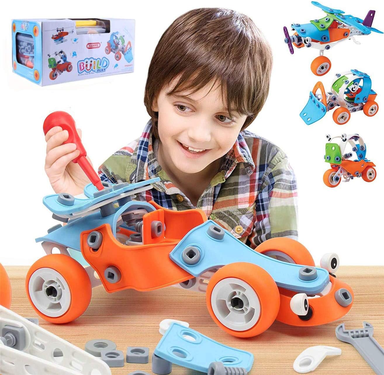 Building Blocks Toys, Scoolr 132pcs Stem Learning Toy Creative