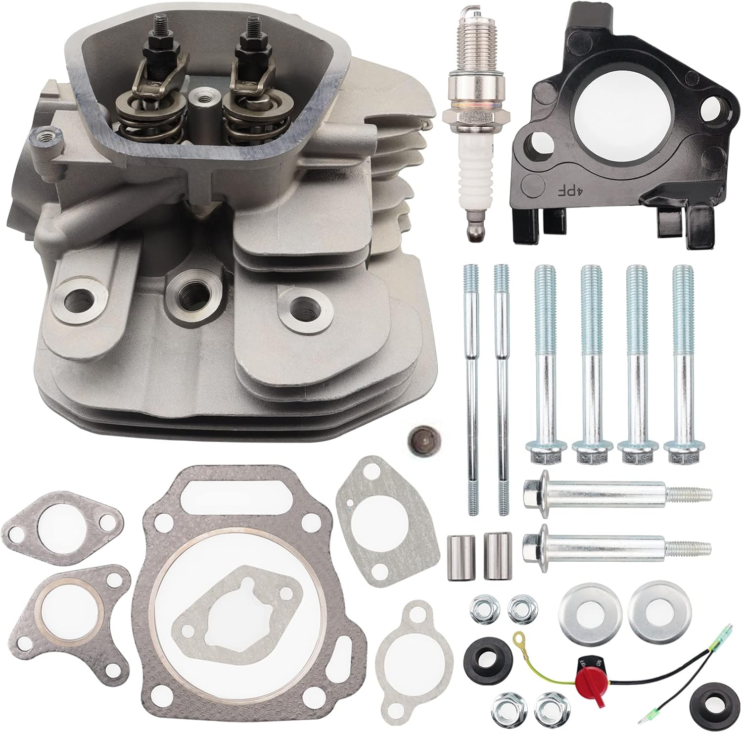 12200-ZF6-406 Cylinder Head Assembly Rockers Valves Springs Kit for Honda GX340 GX390 11HP 13HP Engine