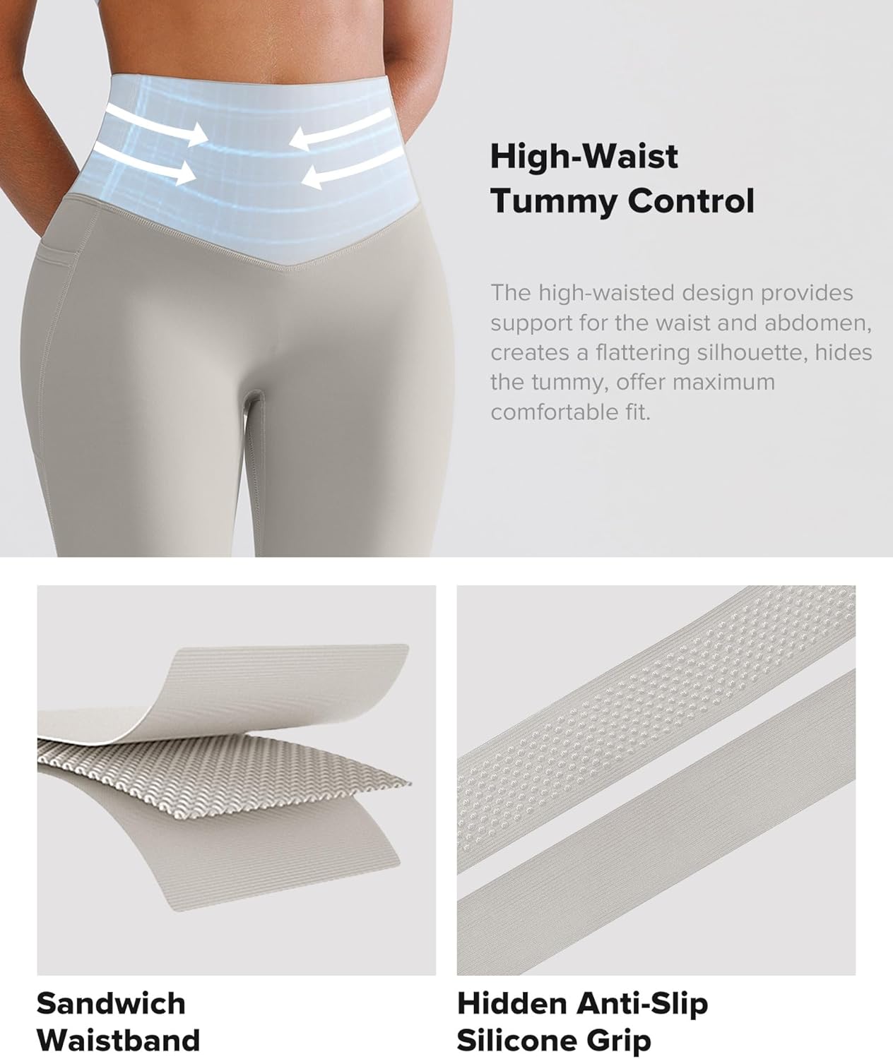 BRXL Scrunch Butt Lifting Leggings with Pockets for Women, 25" Tummy Control High Waisted No Front Seam, Workout Gym Leggings