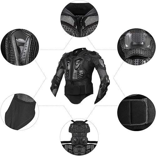 Miniatura 5 de Chaqueta de armadura para motocicleta, protección para el pecho de la columna vertebral, equipo de cuerpo completo, protector de motos de motocross,