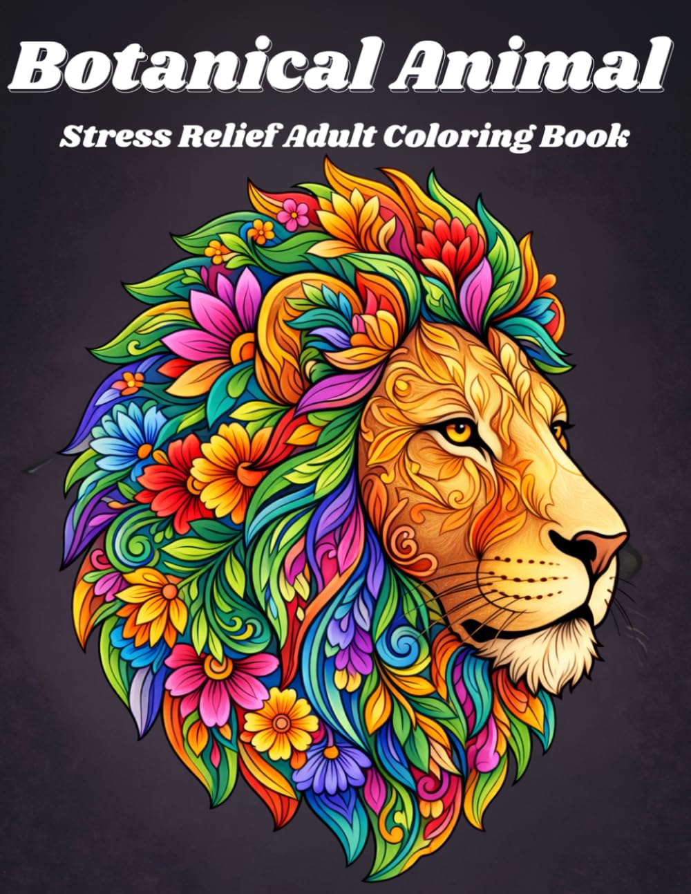 Botanical Animal Coloring Book for Adults: 50 Detailed Designs for Relaxation | Single-Sided Pages