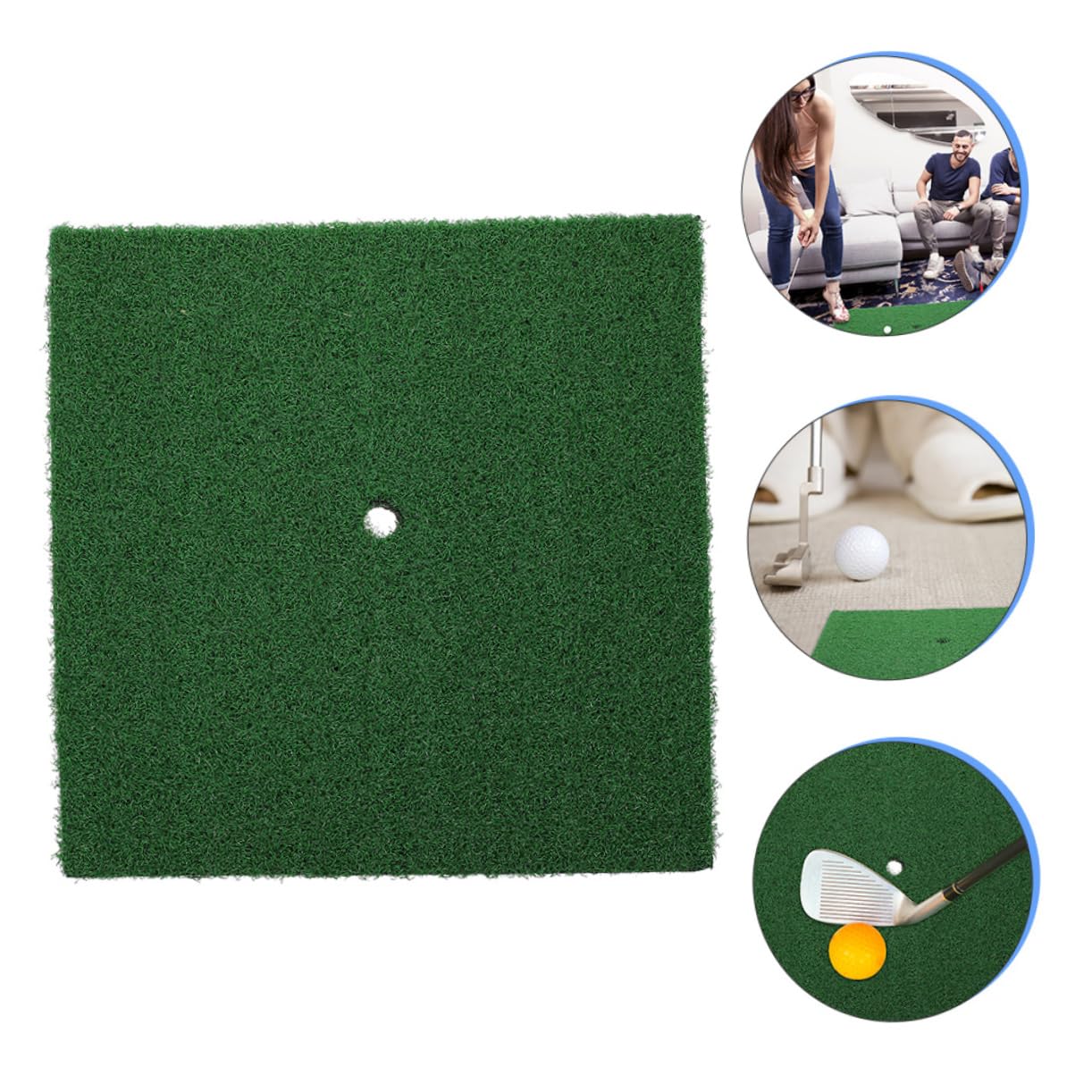 BESPORTBLE Golf Practice Equipment 30x30cm Swing Mat -Turf Hitting Rug Golfing Training Turf Rug