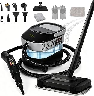 Steam Cleaner, Detachable Handheld & Mop Combo, 15s Fast Heat, 1600ML Tank | 21 Accessories, Handheld High-Pressure Steam with Dry Burn Protection for Floor, Tile, Grout, Furniture Home and Car Cleaning