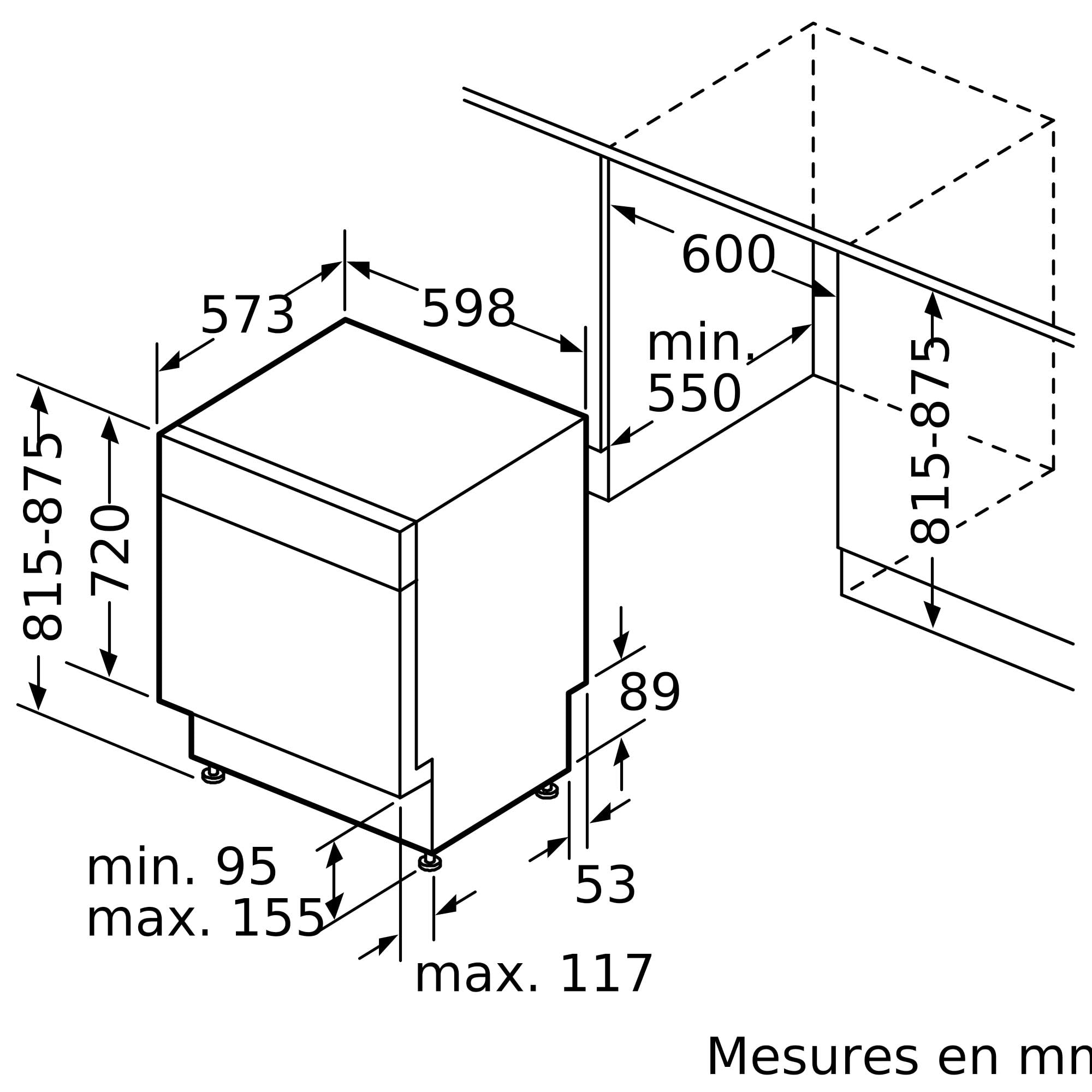 Lave-vaisselle sous plan Série 4 60 cm Acier brossé SMU4ECS28E
