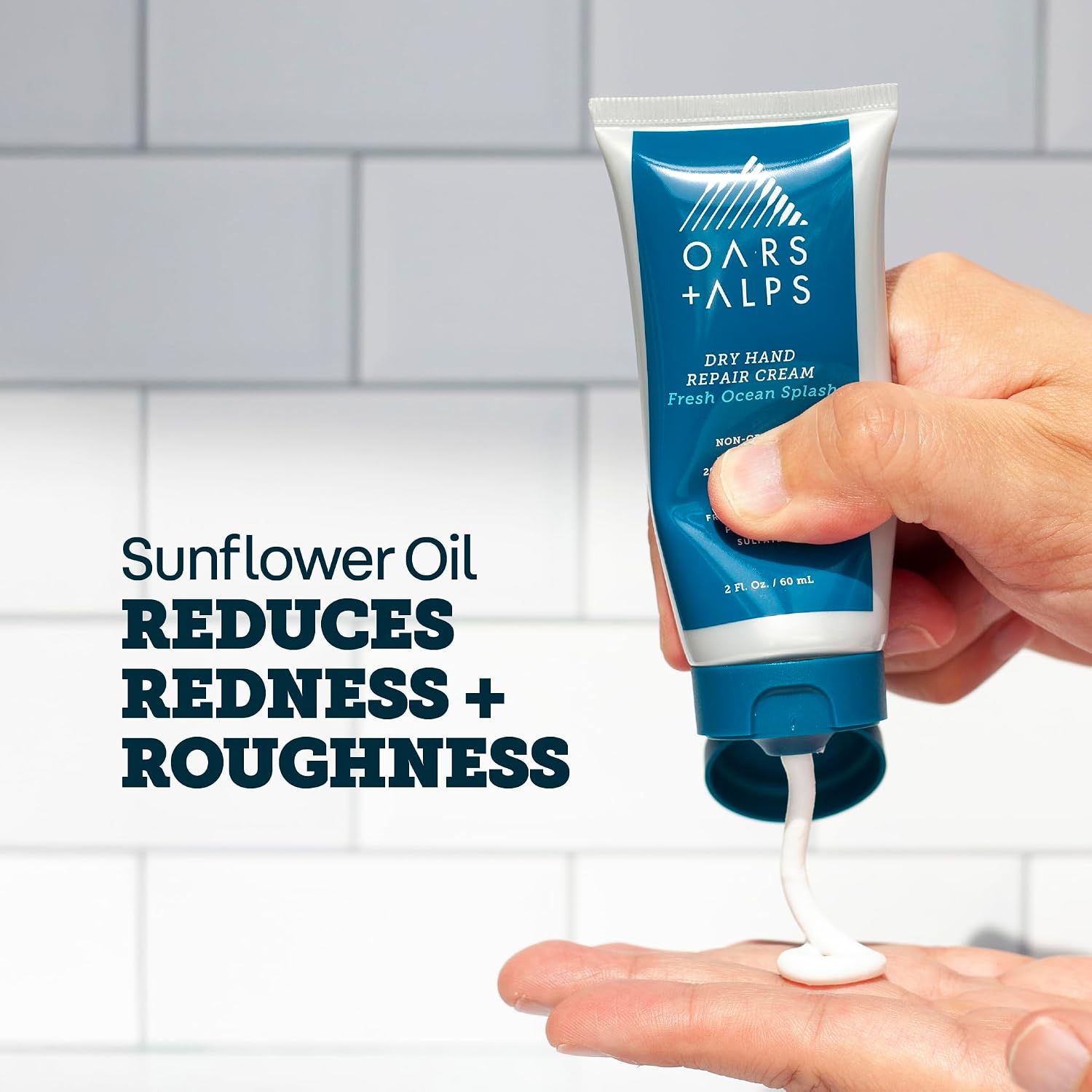 Oars + Alps Dry Hand Repair Cream, Made with Shea Butter, Dermatologist Tested, TSA Friendly, 2 Fl Oz