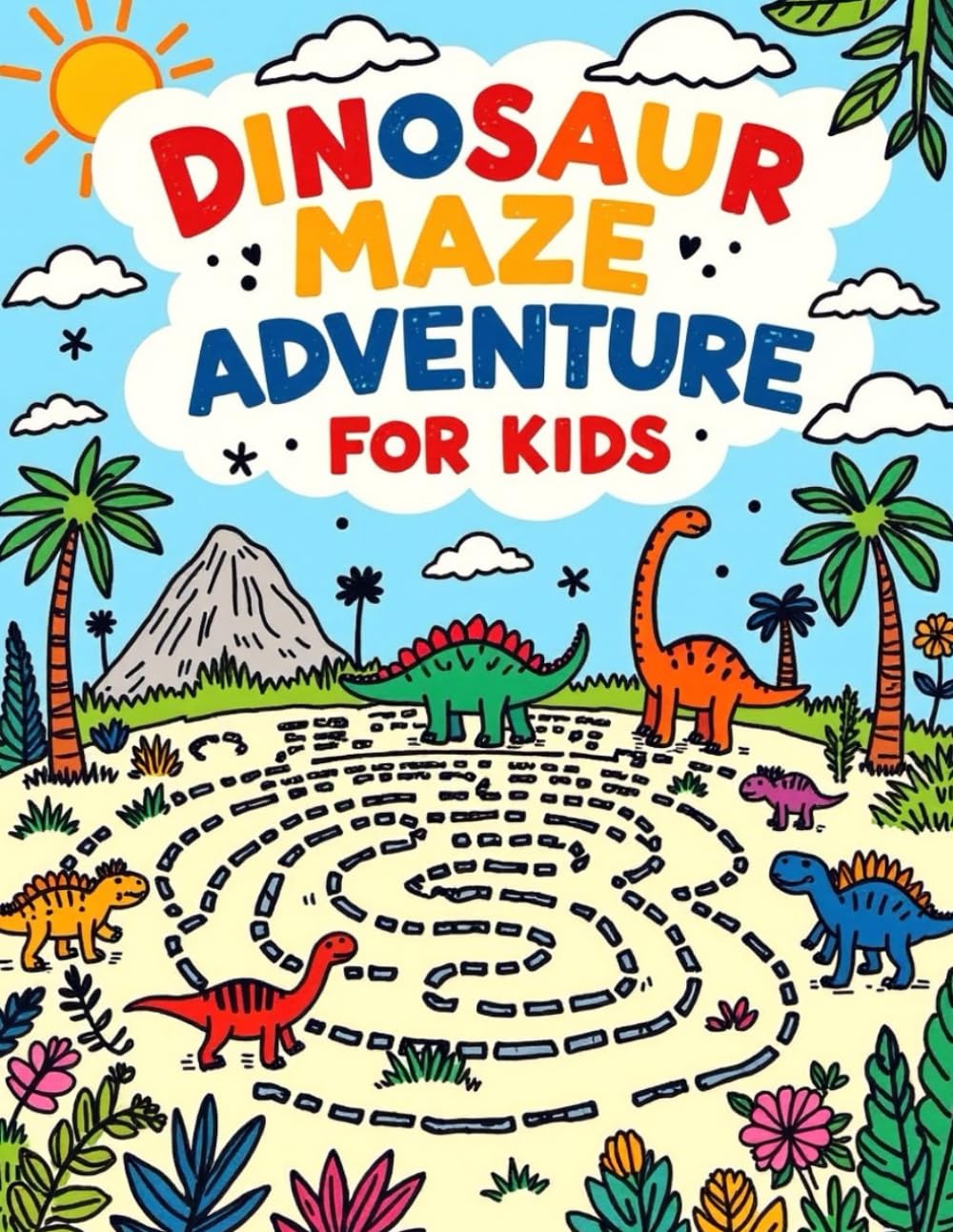 Dinosaur Maze Adventure for Kids: Fun & Educational Dinosaur Maze Puzzles for Kids Ages 4–8 | T-Rex, Triceratops, Stegosaurus & More (Creative Learning Activity Series for Kids)