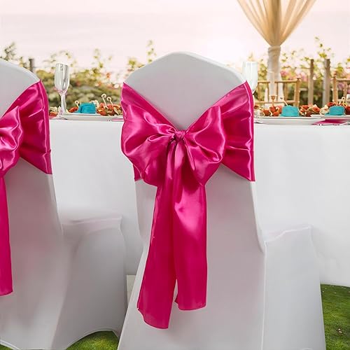 Miniatura 10 de Horbaunal Paquete de 6 caminos de satén de 12 x 108 pulgadas, brillantes y sedosos de satén para cumpleaños, bodas, fiestas, banquetes, color dorado