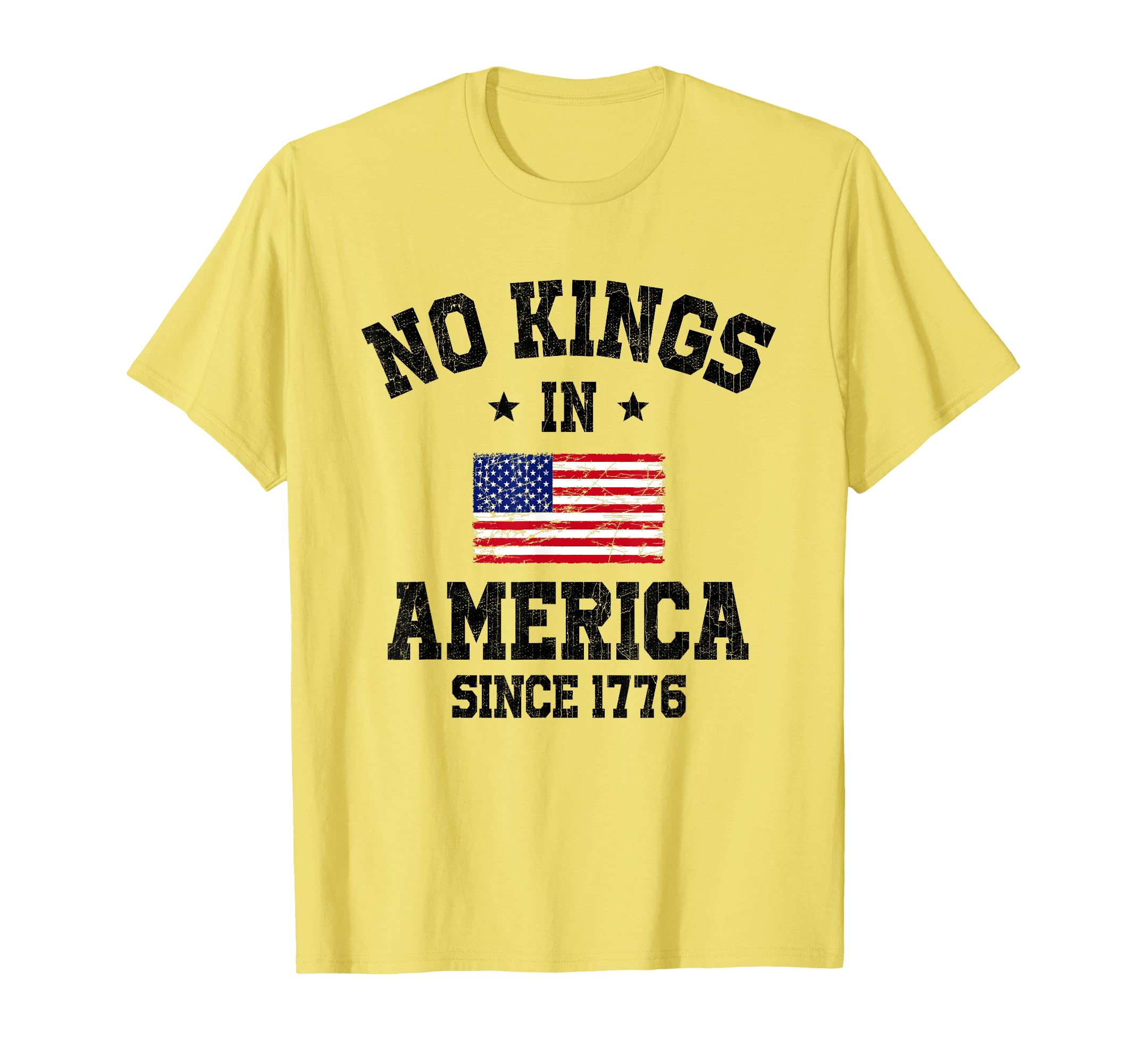 No Kings In America Since 1776 4th Of July Patriotic US Flag T-Shirt