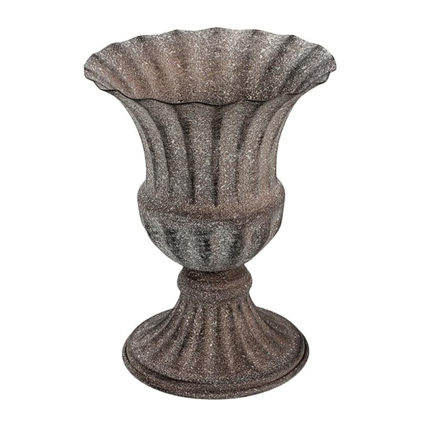 Grazioso Vaso in metallo stile rustico Centrotavola for matrimonio a tromba Decorazione da tavolo Decorazioni per mensole(Golden)