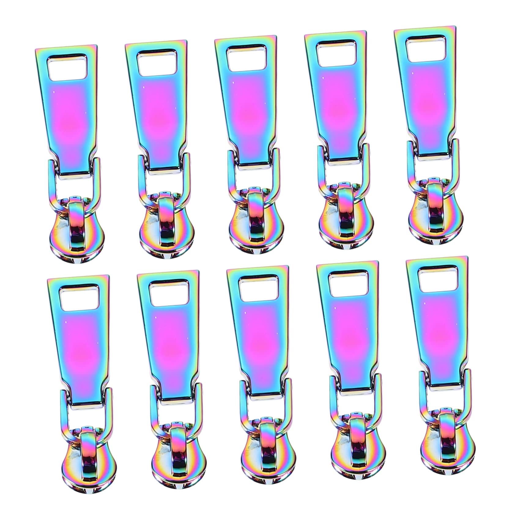 SHINEOFI 20piezas Tiradores Decorativos De Cremallera Metálicos Para Ropa y Mochilas Repuestos Prácticos y Duraderos Para Zippers