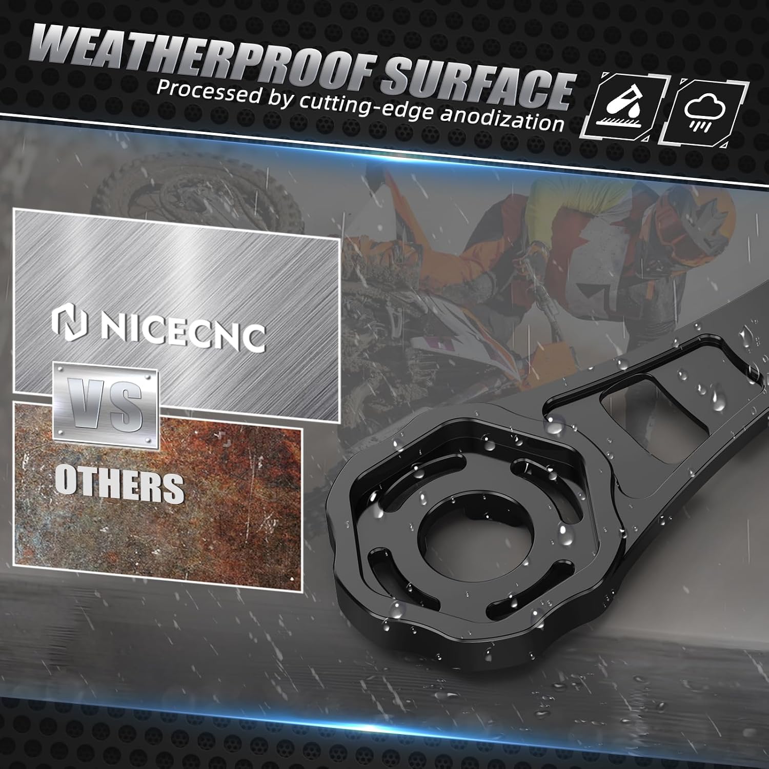 NICECNC Multi-Purpose Suspension Tool Compatible with KTM 125-450 XC SX XCF SXF 2023-2024 150-500 EXC EXCF XCW XCF-W XW-F 2024,Compatible with Husqvarna 125-450 FC FX TX TC 2023-2024 Accessories,Black