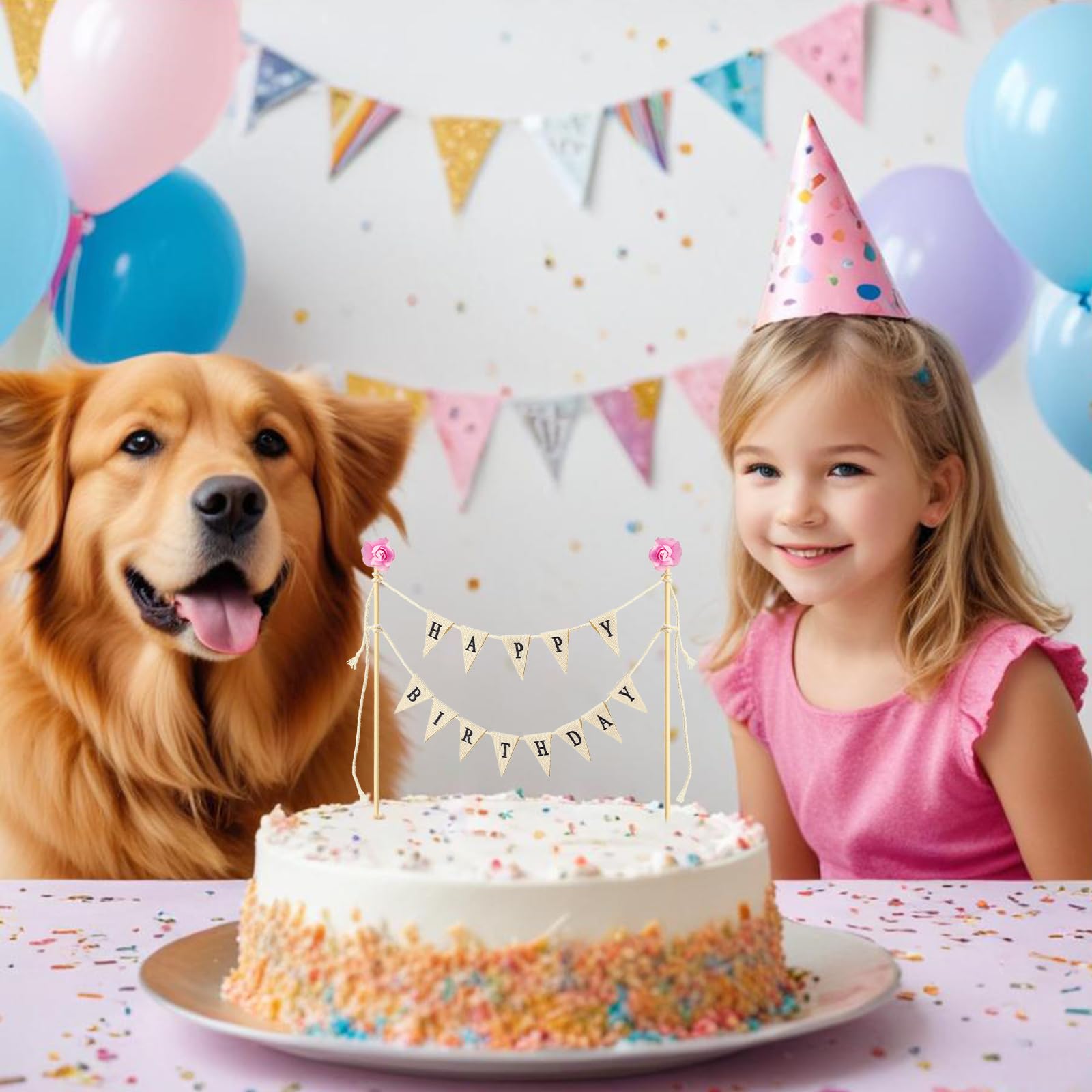 Folie Happy Birthday Regenboog