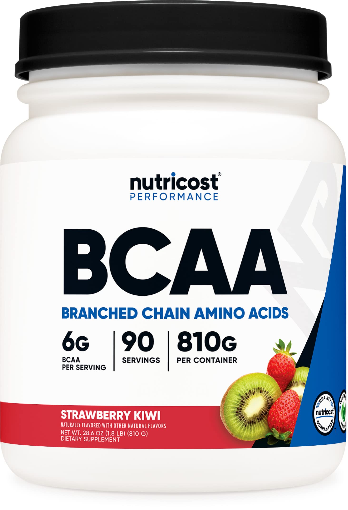 NutricostBCAA Powder- 2:1:1 (Strawberry Kiwi) 90 Servings