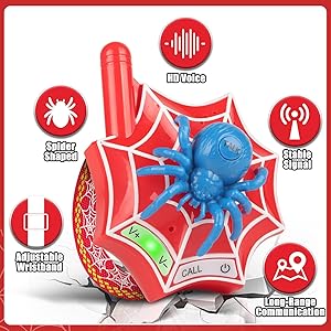 Walkie Talkies for Kids Boys Toys for Ages 3-12 Outdoor Girls Toy 3 4 5 6 7 8-10 Year Old Boy Birthday Gifts Long Range 2 Way Radio Hiking Camping Games Halloween Christmas Stocking Stuffers