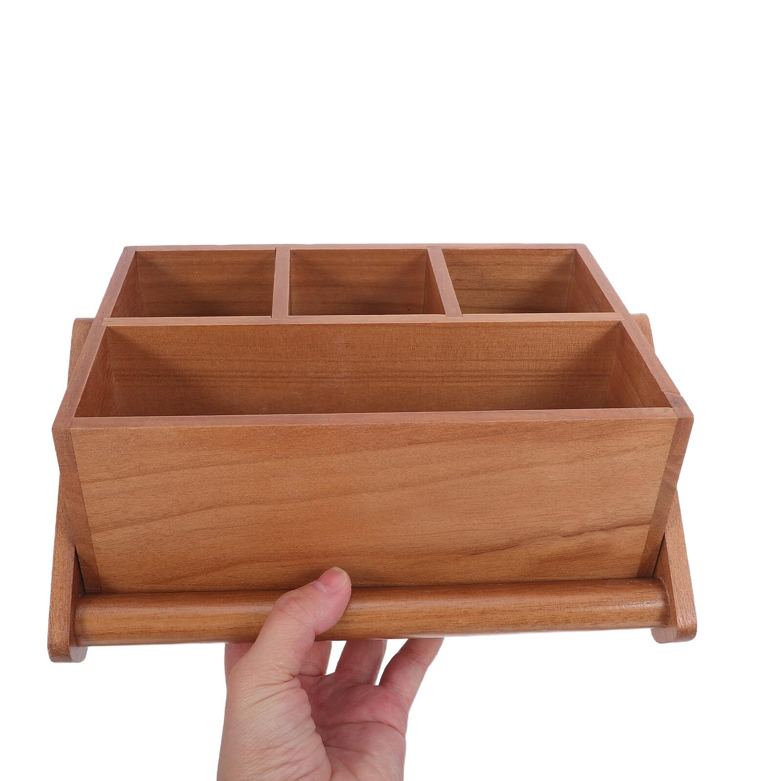 TOYANDONA Porte-ustensiles de Comptoir Vintage en Bois avec Compartiments