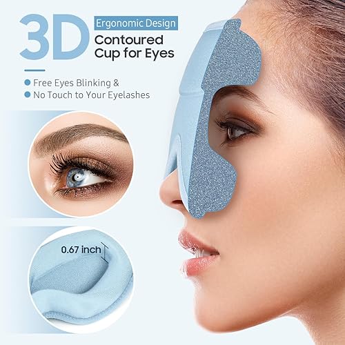Miniatura 3 de Máscara para dormir, antifaz de alta calidad para dormir, oscurecimiento total, comodidad suave superior, máscara de dormir de diseño ergonómico 3D