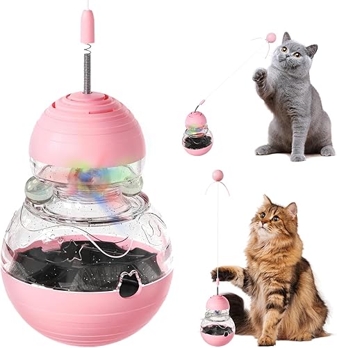 Juguetes interactivos para gatos, varita atractiva, dispensador de golosinas de comida lenta y diseño de vaso para gatos de interior, duradero, no disponible en Yaxa Costa Rica