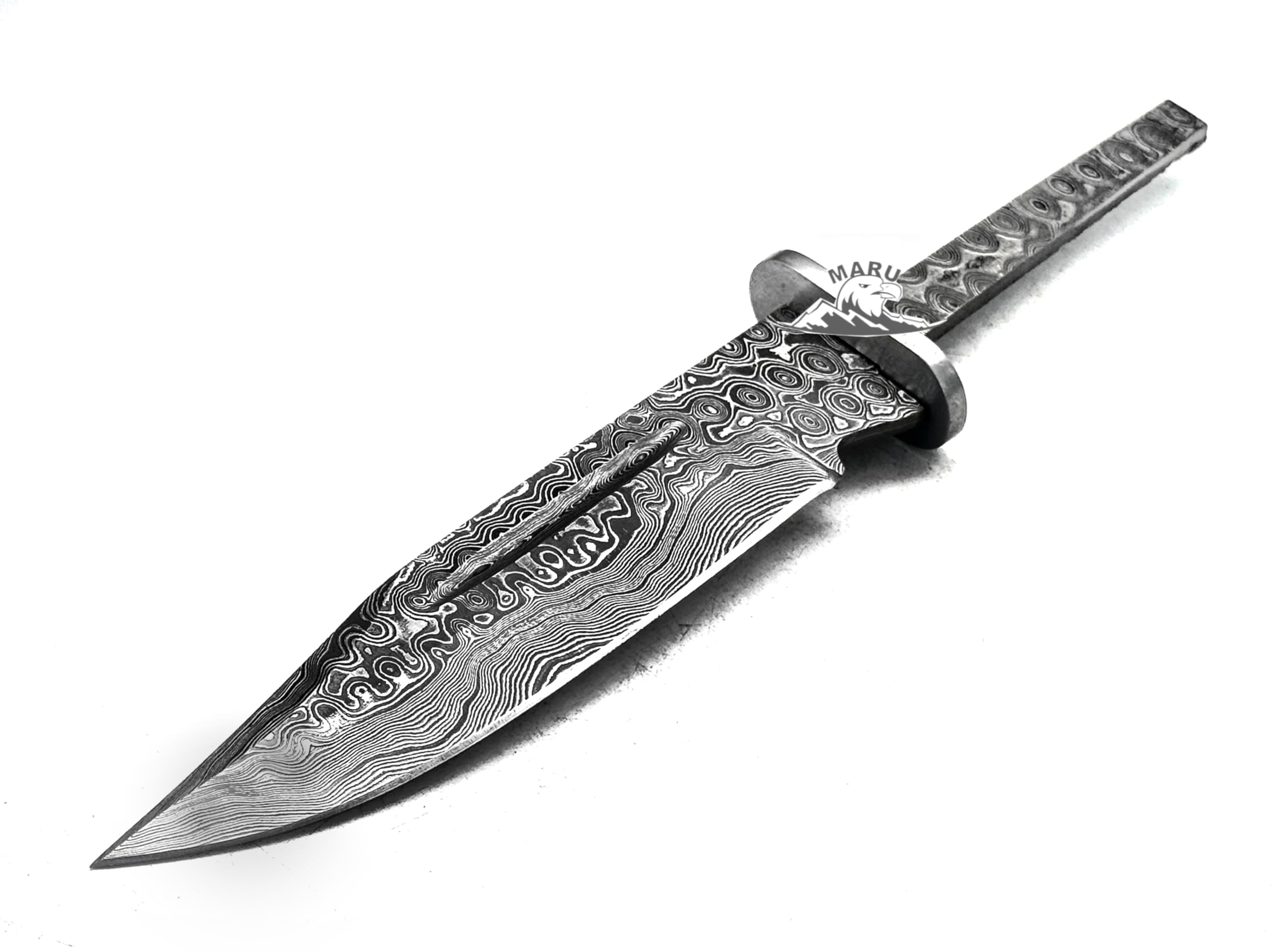 Lama In Acciaio Damasco Damascus Blank Blade per Coltello Fai da Te Coltelli Grezzo Lama Fissa