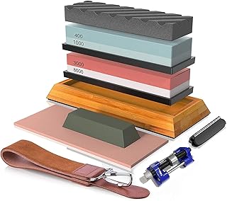 Homesen 400#/1000# 3000#/8000# Conjunto de pedra de amolar de corte de pedra de amolar Afiador de base antiderrapante  