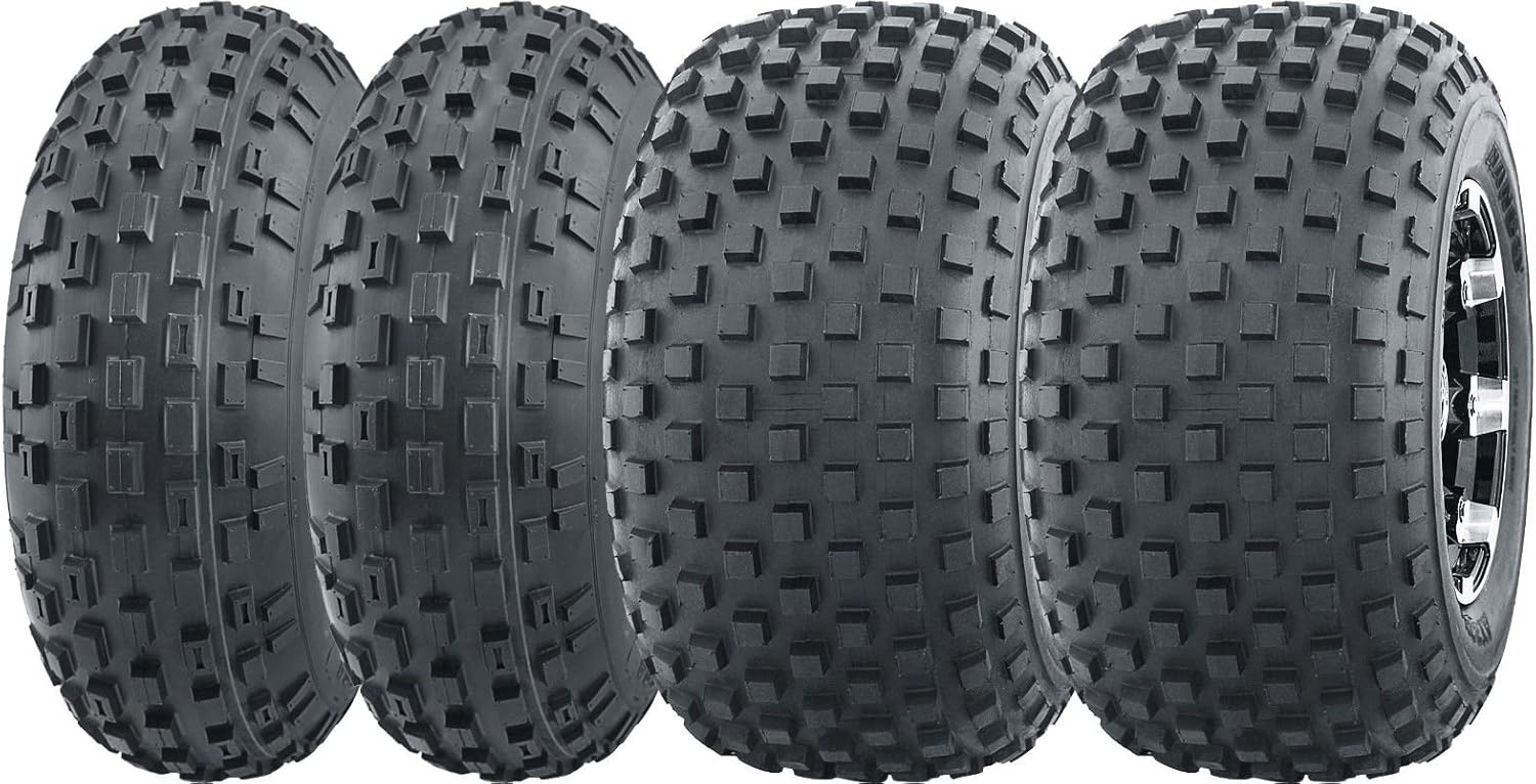 WANDA Set of 4 Sport ATV Tires 21x7-10 21x7x10 Front 22x11-10 22x11x10 Rear 4PR