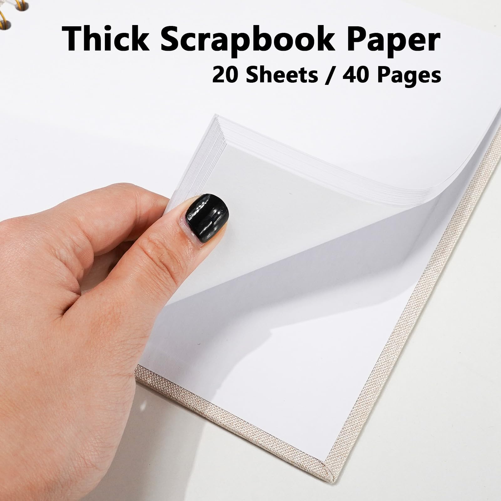 Album Fotografico Vienrose - 40 Pagine Kraft Bianco, 29x21.5 Cm, Spiralato, Per Scrapbooking E Ricordi - Foto 8