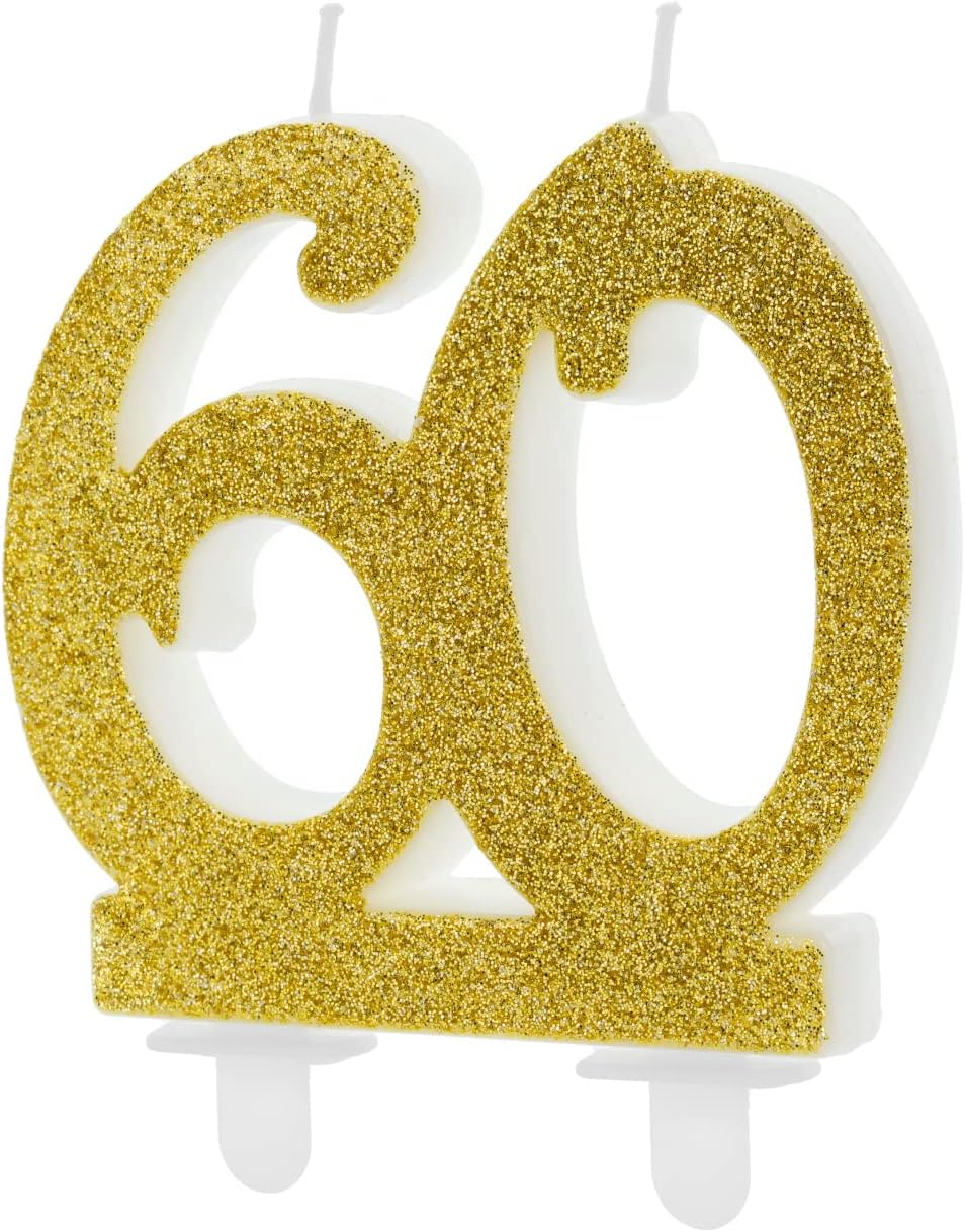 BBTO 50. Geburtstag Kerzen-Topper – Champagner Gold, Für Kuchen & Deko Bei Feiern