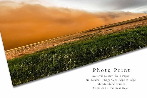 Miniatura 2 de Haboob Photography Print (Not Framed) Picture of Dust Storm Sweeping Over Field on Stormy Spring Day in Texas Weather Wall Art Nature Decor (8" x