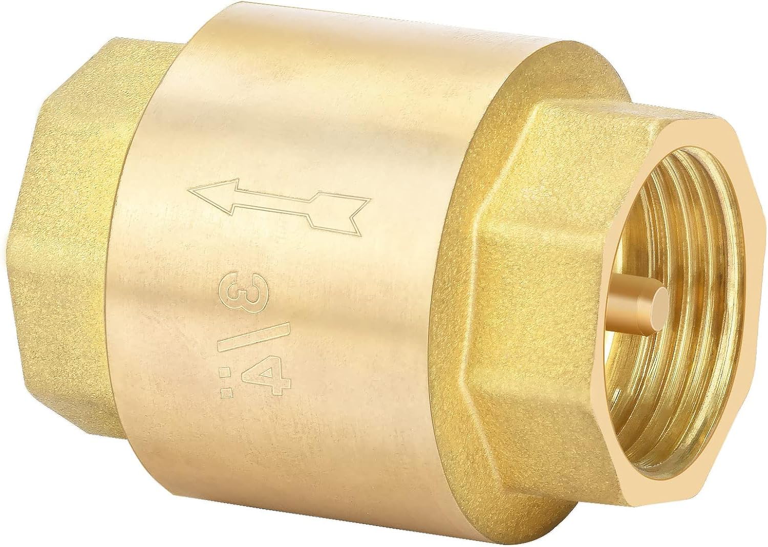 3/4 inch messing terugslagklep, 3/4 inch AG x 3/4 inch IG, DN20 3/4 inch messing terugslagklep, 3/4 inch AG x 3/4 inch IG, DN20