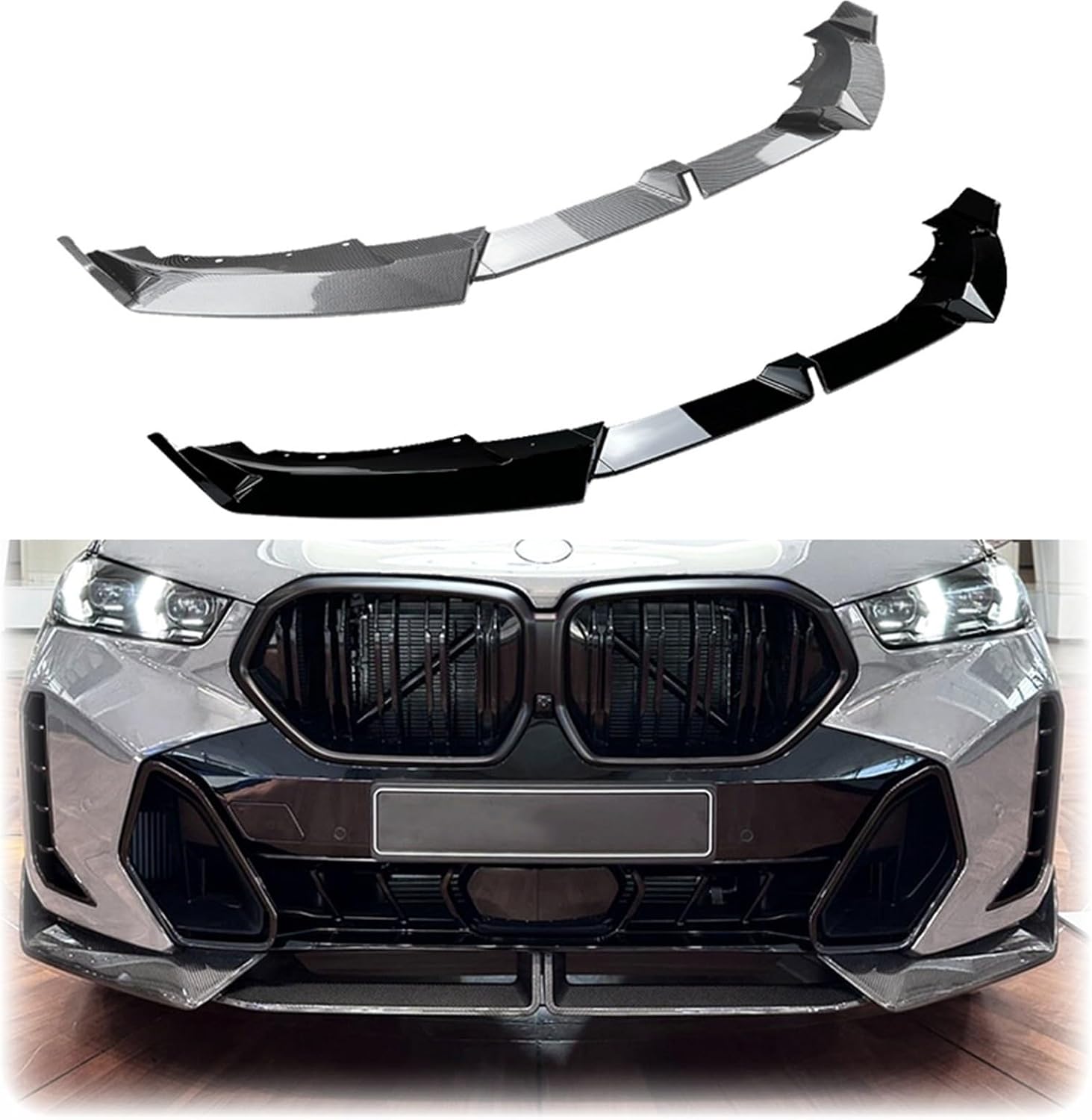 Car Front Bumper Lip Spoiler Splitter Diffuser image 2