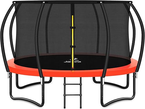 Miniatura 15 de Trampolín de 8 pies, 10 pies, 12 pies, 14 pies, 15 pies, 16 pies, trampolines recreativos con red de cierre y escalera, trampolines antioxidantes