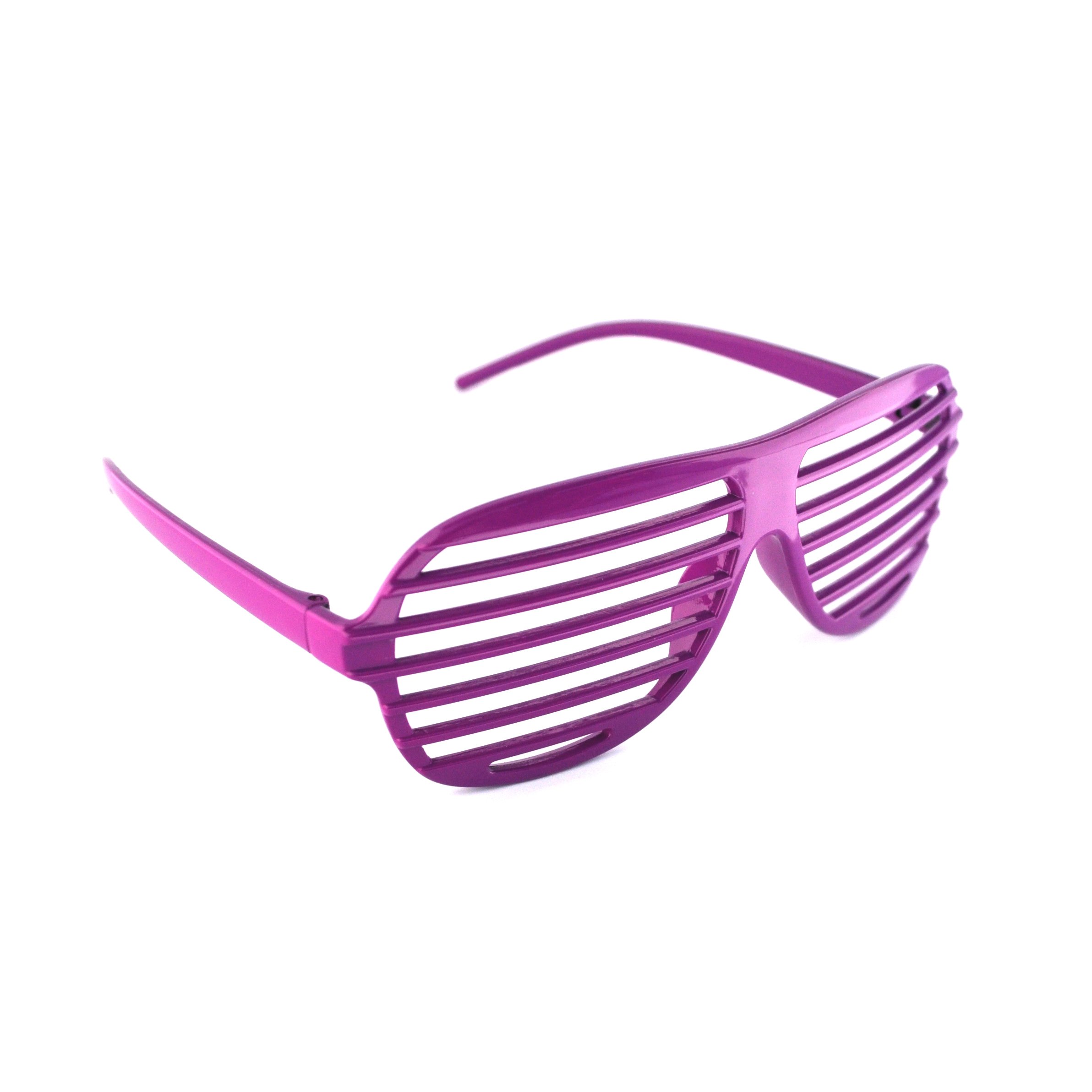 Komonee 20 x Purple Shutter Shades Fun Novelty Plastic Party Retro Fancy Dress Costume Prop Rave Club Eyewear Disco Adults 80's Sunglasses — image 1