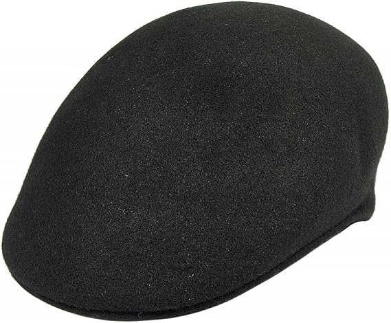 Wool Ascot Cap - Black