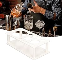 Vista 4 de Kit de coctelera para barman de plástico, ahorro de espacio, organiza almacenamiento, soporte para herramientas de bartender, barra de herramientas
