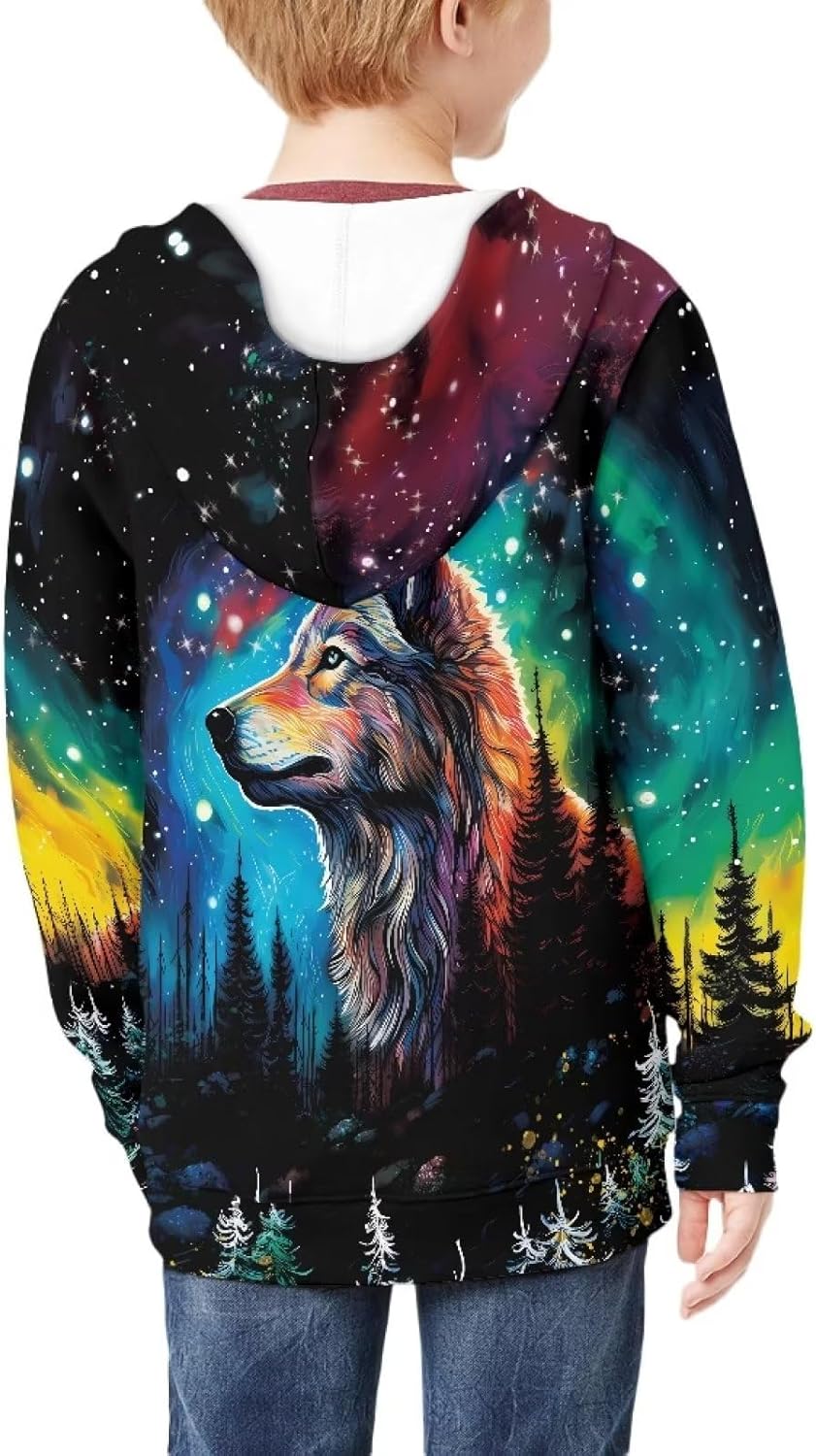 Zipper Hoodie for Kids Full Zip Up Sweatshirt Active Coat Hooded Pullover with Pockets Size 6-16 Boys Girls - Image 4