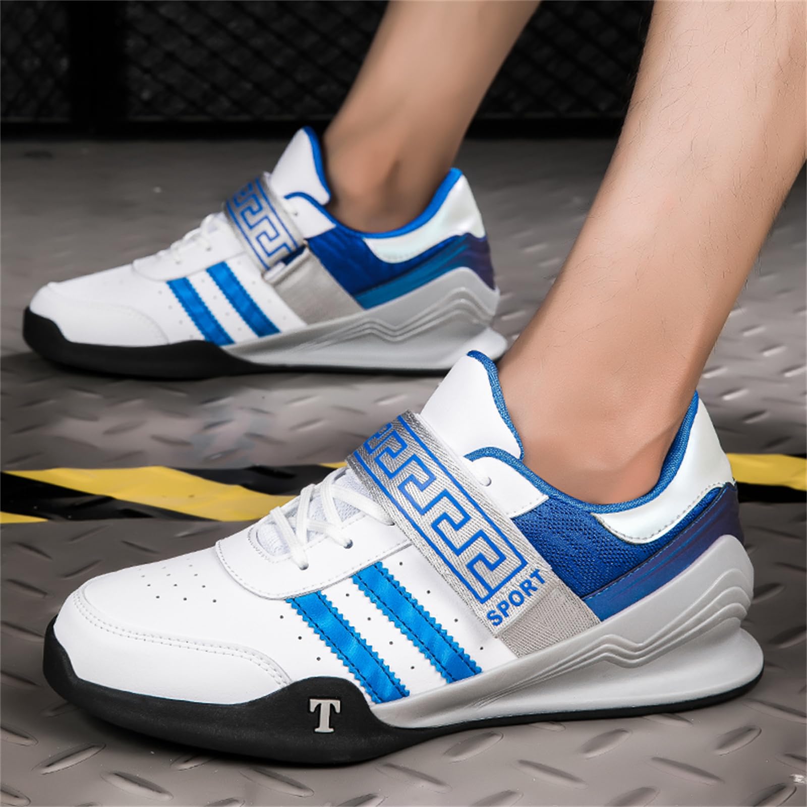JiuQing Chaussures D'haltérophilie Hommes Chaussures De Cross-Training Plates Et Antidérapantes pour Squats Et Haltérophilie
