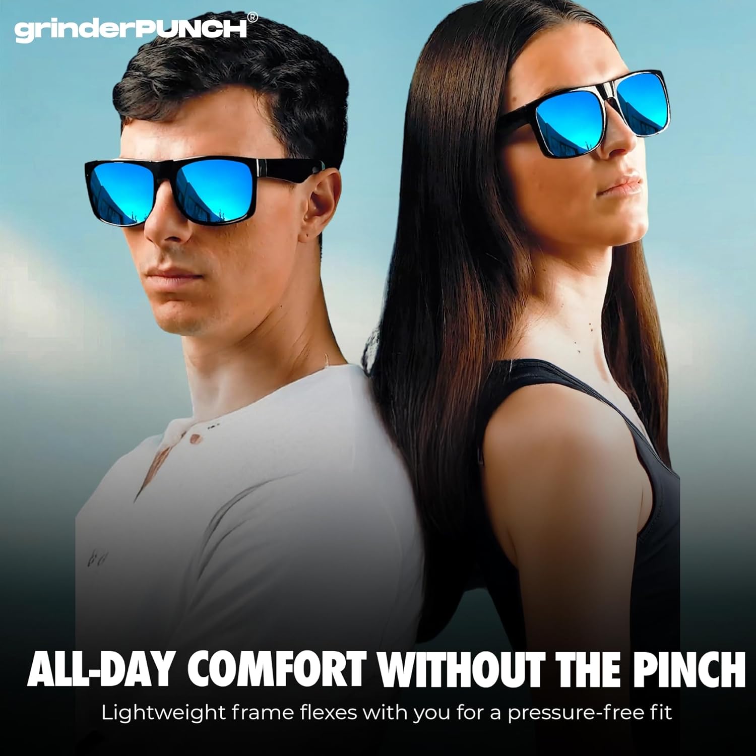 grinderPUNCH XL Large Face Polarized Sunglasses Big Heads Wide Face, Extra Wide Oversized Sunglasses for Driving Glasses - Image 6