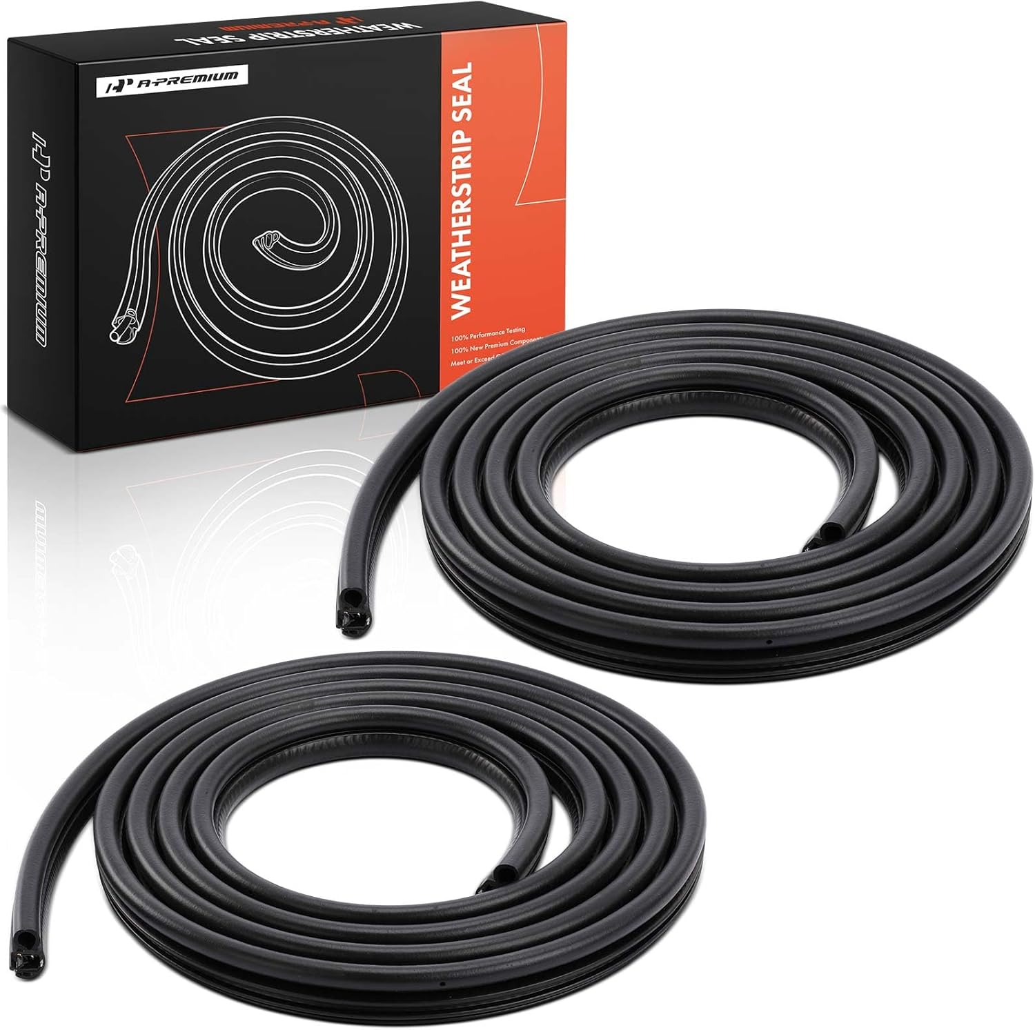 A-Premium 2PCS Rear Left and Right Door Weather Stripping Seal Strips Compatible with Dodge Grand Caravan 2015-2020 & Chrysler Town & Country 2015-2016 & Ram C/V CV 2015, Driver and Passenger Side