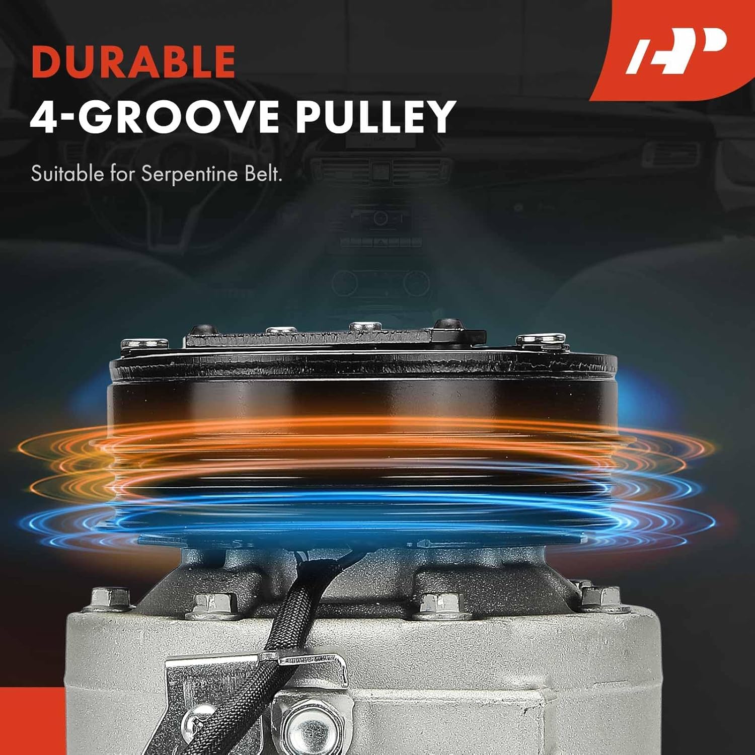 A-Premium Air Conditioner AC Compressor with Clutch Compatible with Ford Explorer 2012-2019, Taurus 2013-2017, Special Service Police Sedan 2014-2018 & Lincoln MKT 2013-2016, 2.0L 2.3L