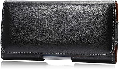 Horizontal Premium Genuine Leather Cell Phone Holster for 12 Pro Max, Belt Loop with Clip Pouch Holder for Samsung Galaxy S20 FE,S21 Ultra 5G,S21+ 5G,Note20, note20 Ultra,s20 Ultra,s20+