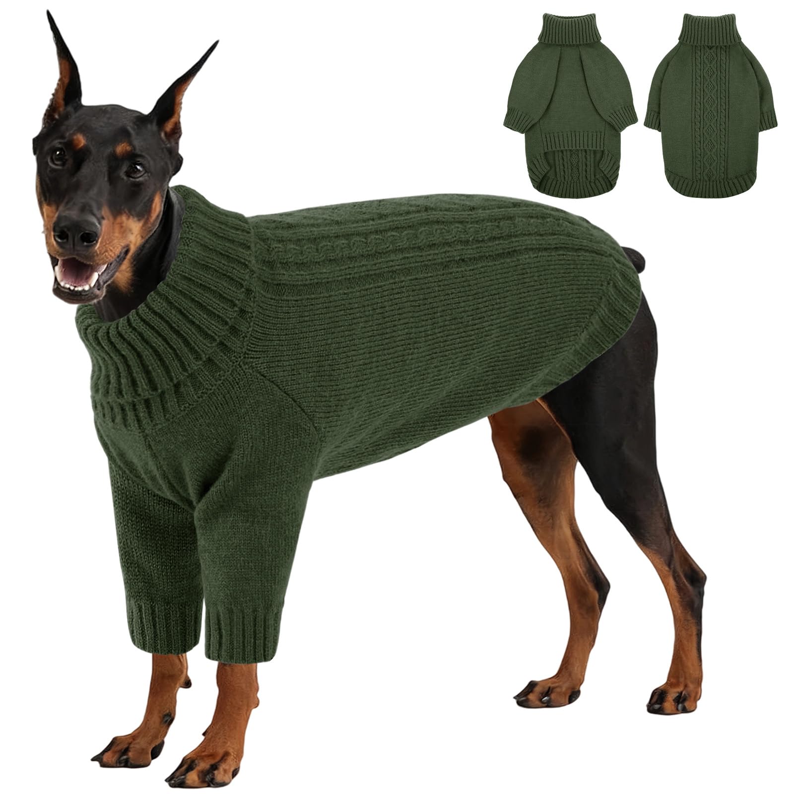Pull d'hiver pour gros chien extensible et facile à mettre