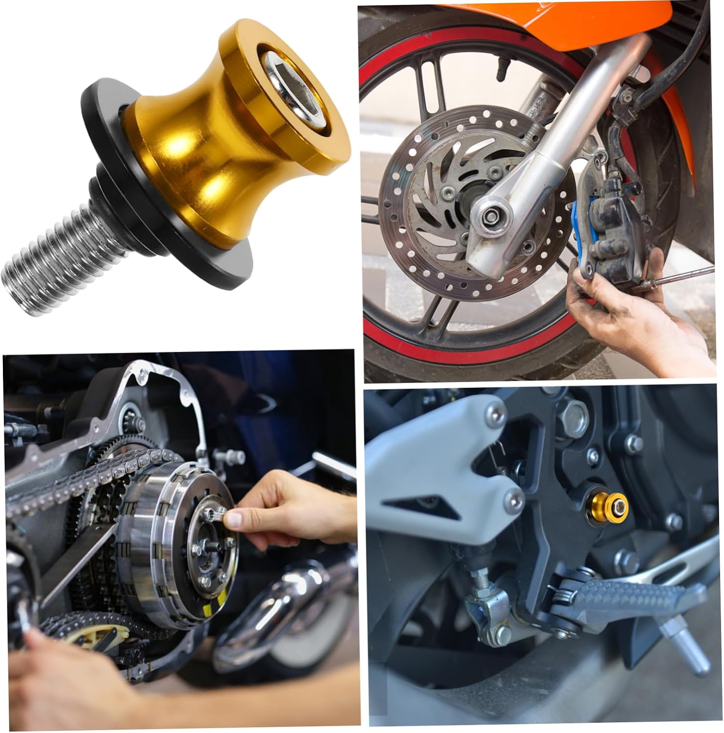 Zerodeko 1set Motorcycle Swing Arm Spools Cnc Sliders Screws for Enhanced Performance Easy Installation Compatible Various Models