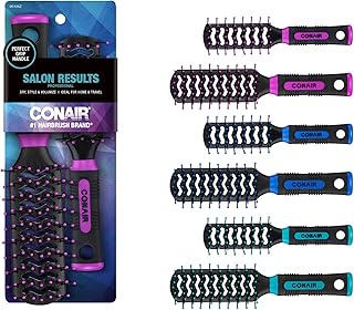 Conair Vent Hairbrush Set, Travel Hairbrush and Full-Size Hairbrush Included, Color May Vary, 2 Count