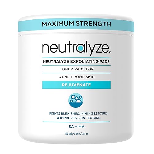 Neutralyze - Discos exfoliantes Discos para el tratamiento del acné de máxima resistencia con 2 de ácido salicílico 1 de ácido mandélico y