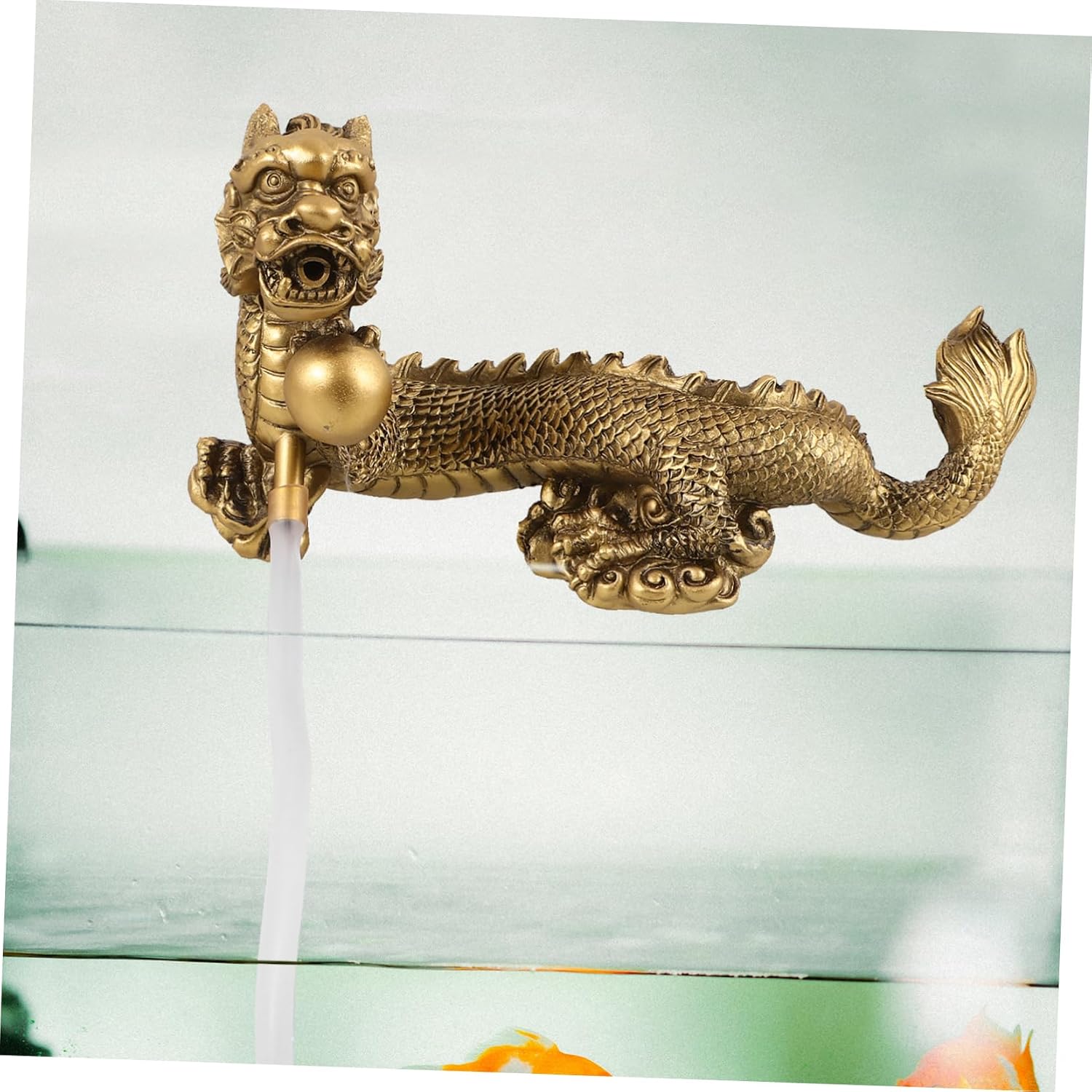 Cabilock DIY Dragon Fountain Ornament Water Feature for Aquariums Ponds Compact Fun Decorative Landscape Enhancer